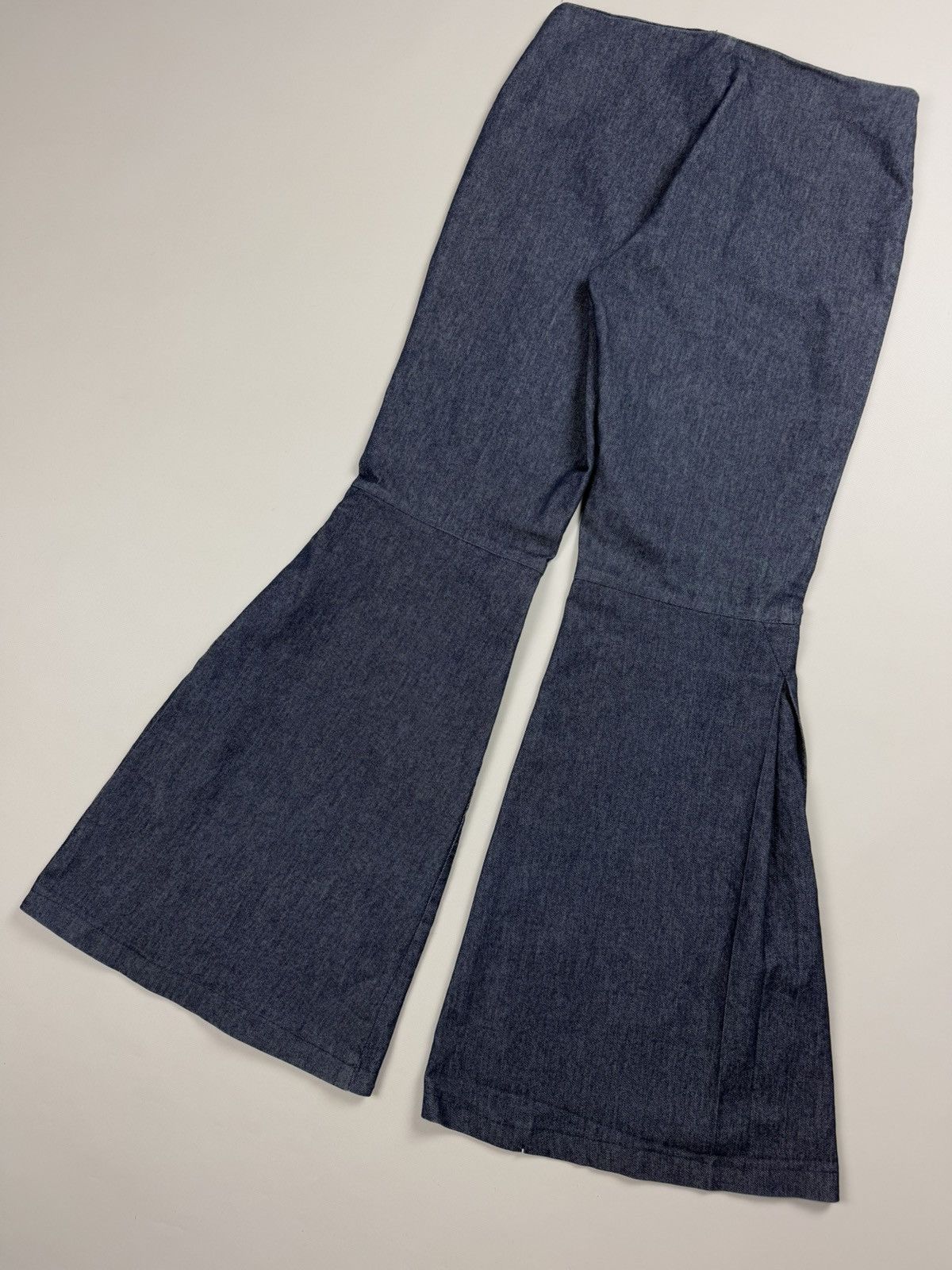 Japanese Brand Orimono Ladies Japanese Flared Low Rise Y2K Jeans Pants Size 32" / US 10 / IT 46 - 19 Thumbnail