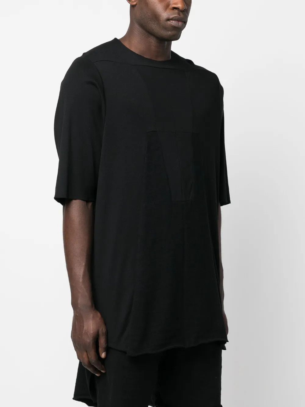 Rick Owens o1y0325 Crewneck T-Shirt in Black Size US M / EU 48-50 / 2 - 3 Thumbnail