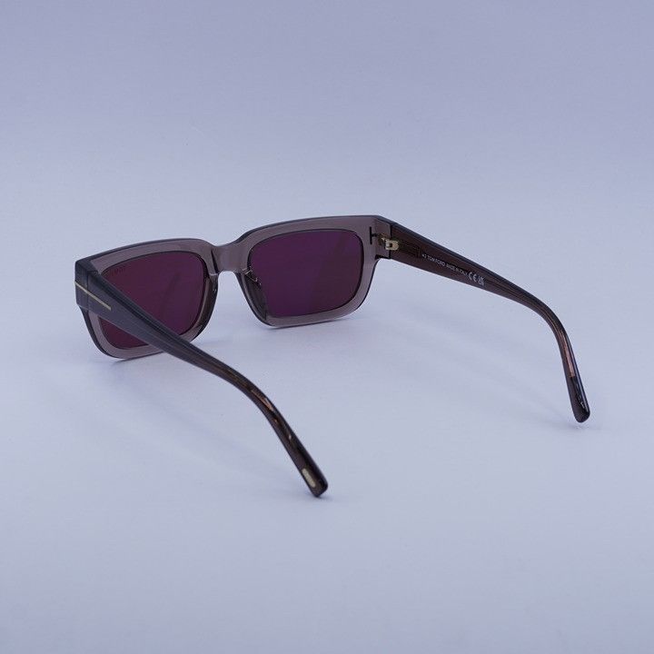 Tom Ford Tom Ford FT1075 45U Ezra Sunglasses Brown Rectangle Frame Size ONE SIZE - 4 Thumbnail