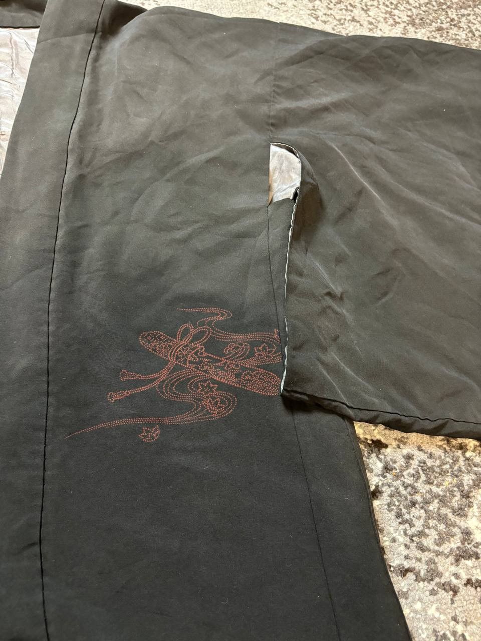 Japanese Brand × Vintage Vintage Y2K BLACK HAORI "aka" Kimono giapponese Size 38L - 5 Thumbnail