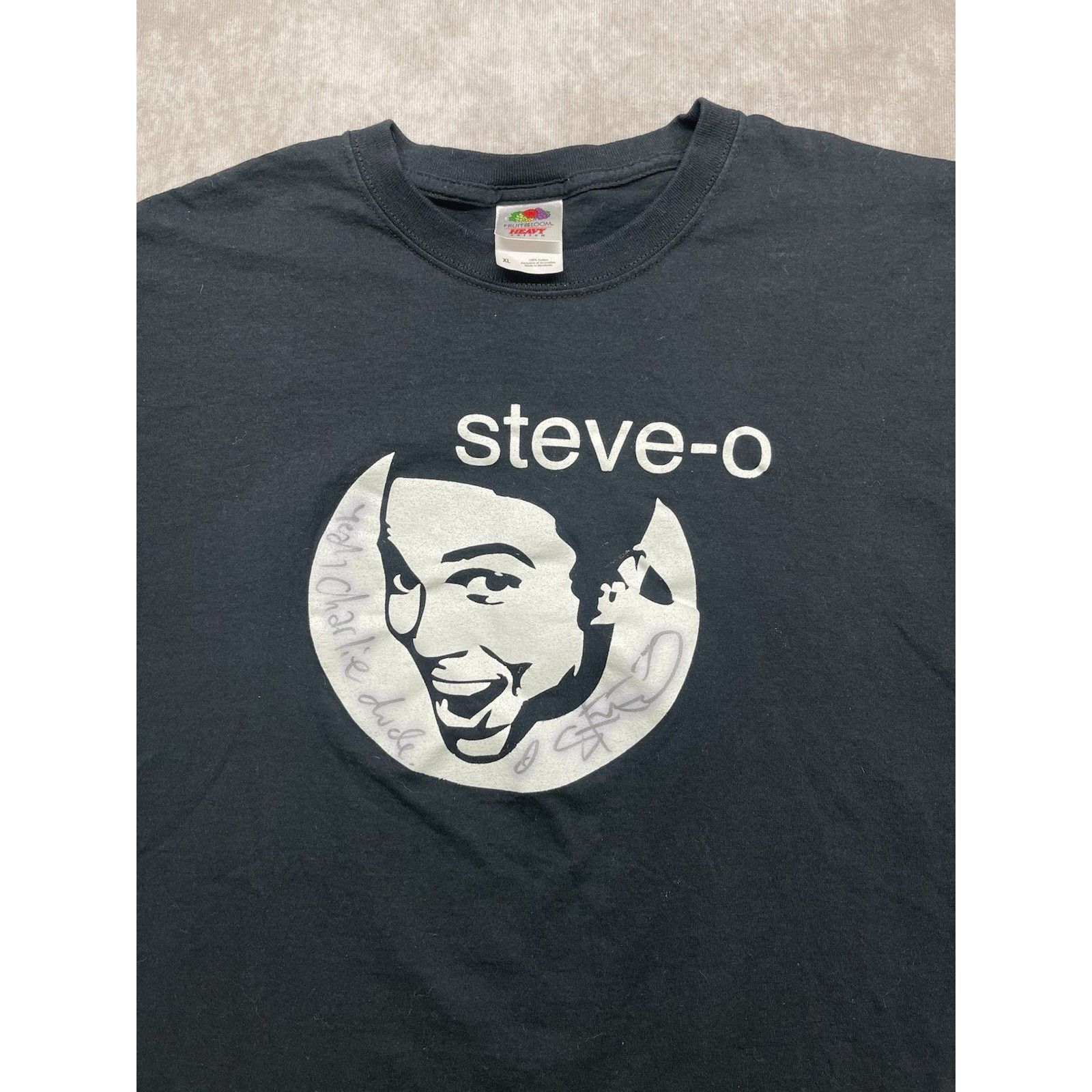Fruit Of The Loom VTG Autographed Steve-O Jackass T-Shirt XL Black Fruit Loom Size US XL / EU 56 / 4 - 4 Thumbnail
