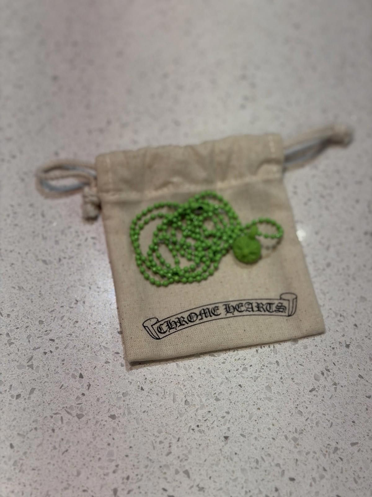 Chrome Hearts Chrome Hearts Silicon Crossball Necklace Authentic GREEN Size ONE SIZE - 3 Thumbnail
