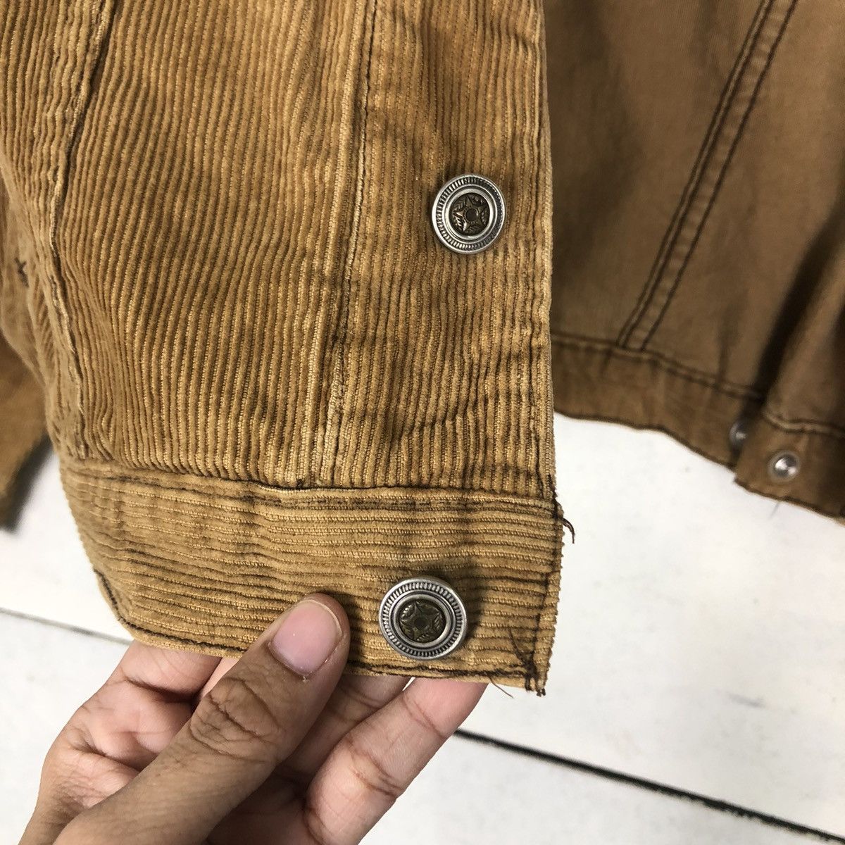 Japanese Brand 🔥Cropped Cowboy Jacket Corduroy Biker Wear Size US M / EU 48-50 / 2 - 16 Thumbnail