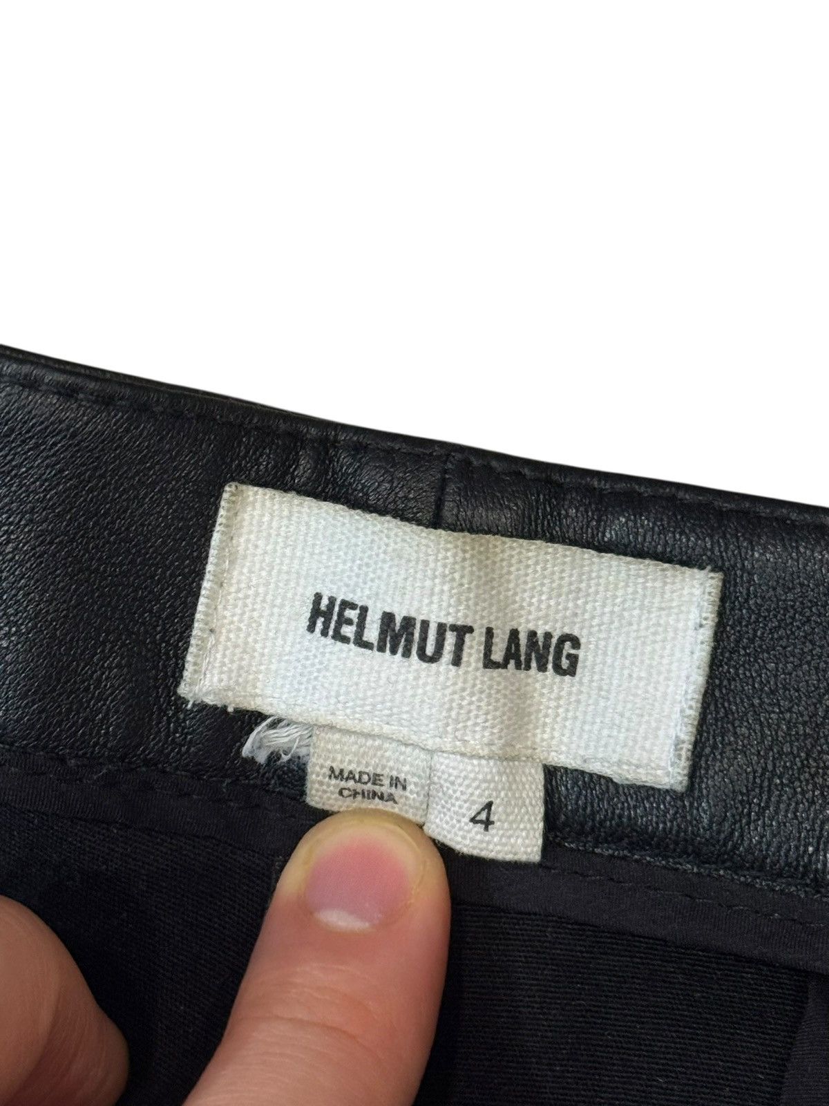 Helmut Lang Helmut Lang Skinny Biker Leather Jeans Trousers 4 W32 L27 Size 32" / US 10 / IT 46 - 2 Thumbnail