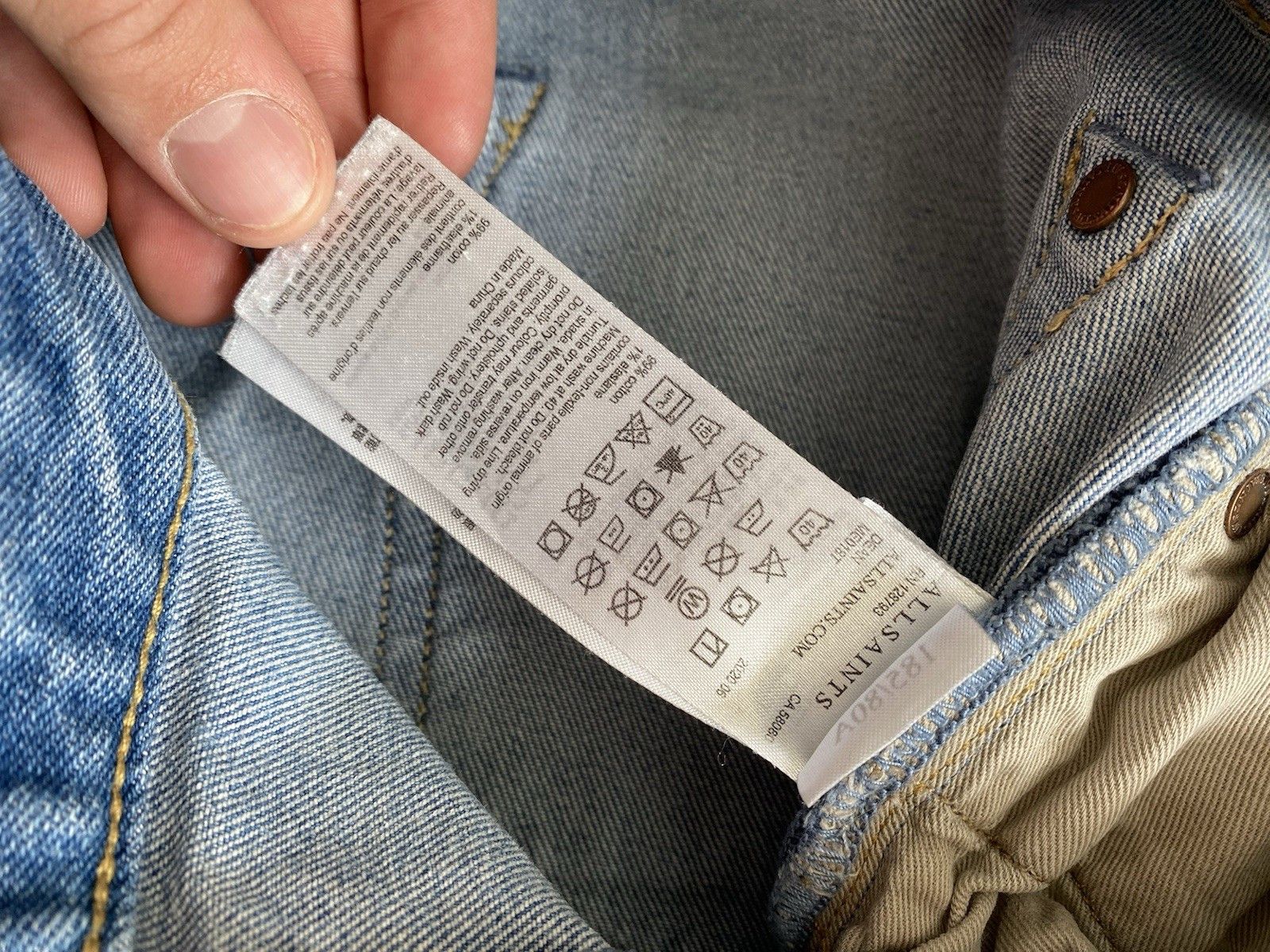Allsaints Allsaints Blue Washed Denim Dean Jeans Pants Size US 32 / EU 48 - 15 Thumbnail