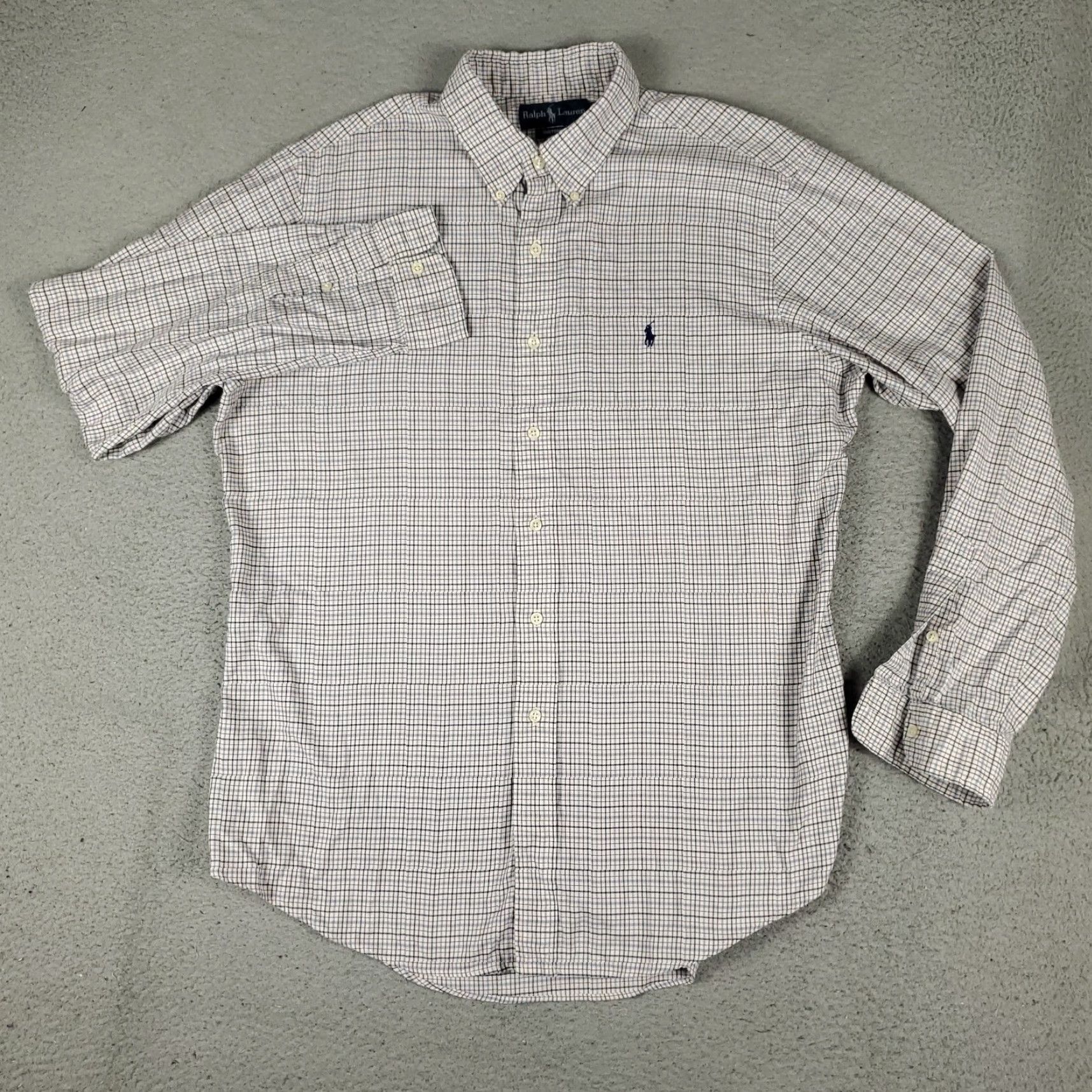 Ralph Lauren Ralph Lauren Shirt XL Blue Plaid Button Up Long Sleeve Pony Casual Mens Size US XL / EU 56 / 4 - 3 Thumbnail