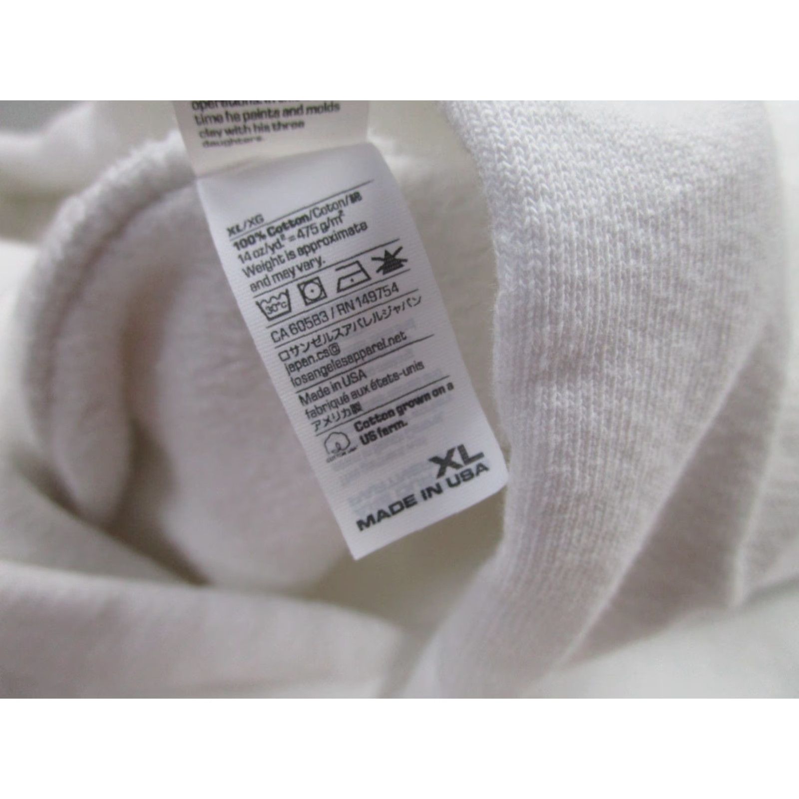 Los Angeles Apparel Los Angeles Apparel Hoodie Mens XL White Heavy Oversized USA 14oz Baggy SPOTS Size US XL / EU 56 / 4 - 5 Thumbnail