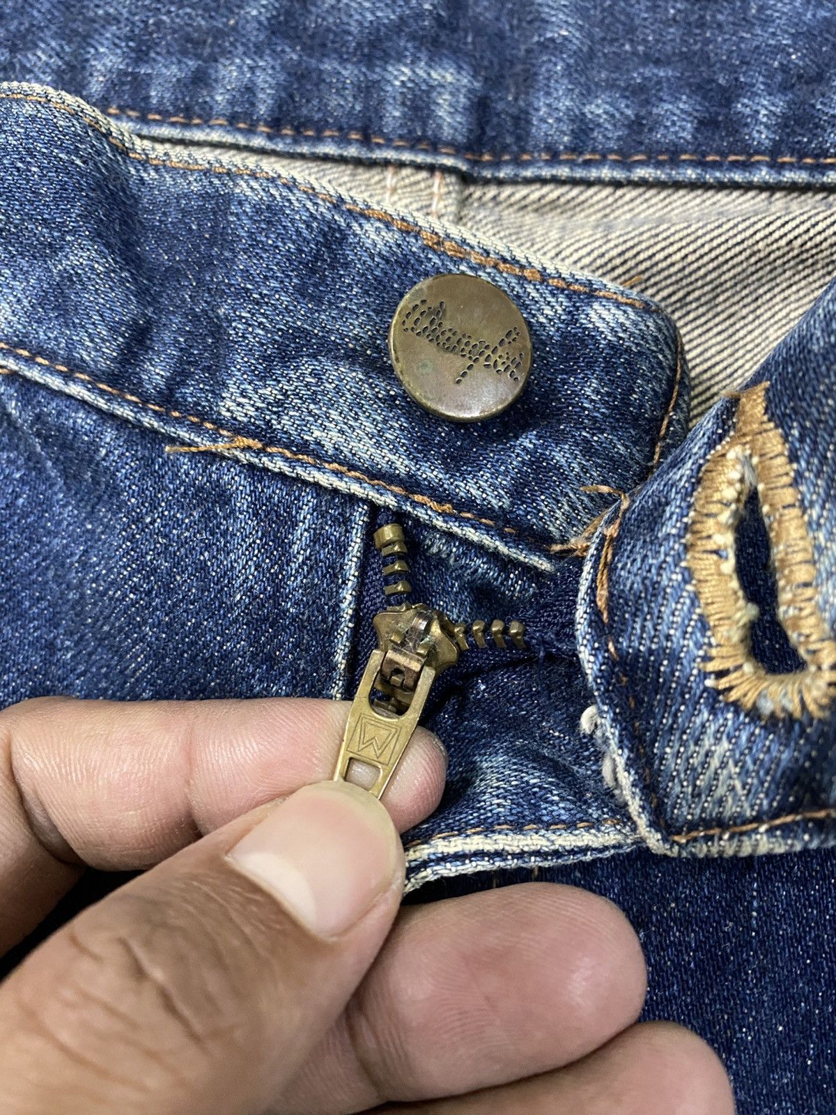 JNCO × Jean × Wrangler Vintage Wrangler Blue Bell Cropped Rusty Jeans @272 Size US 32 / EU 48 - 10 Thumbnail