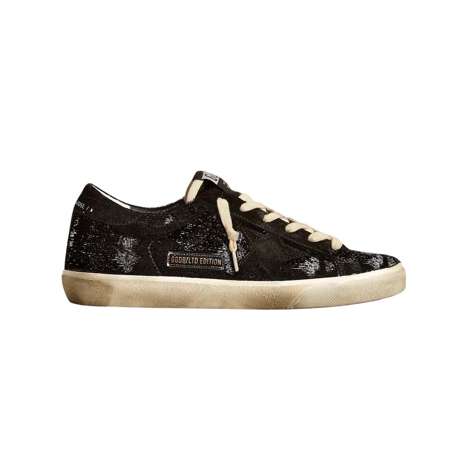 Golden Goose authentic Super Star Sneakers EU 38 US 8 black suede star Size US 8 / IT 38 - 1 Thumbnail