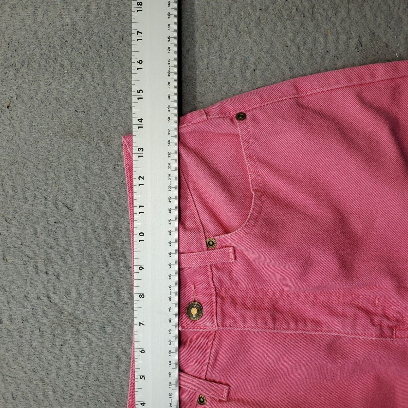 Pinko Jeanology Pink Cropped Jeans Womens 8 5-Pocket Straight Ankle Slit Medium Wash Denim 21 Inseam 27 In Waist Size 30" / US 8 / IT 44 - 6 Thumbnail