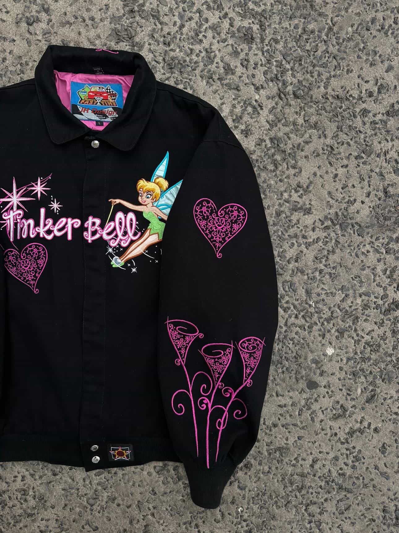 JH Design Rare Vintage Disney Tinker Bell Daytona 500 Racing Jacket Size US L / EU 52-54 / 3 - 7 Thumbnail