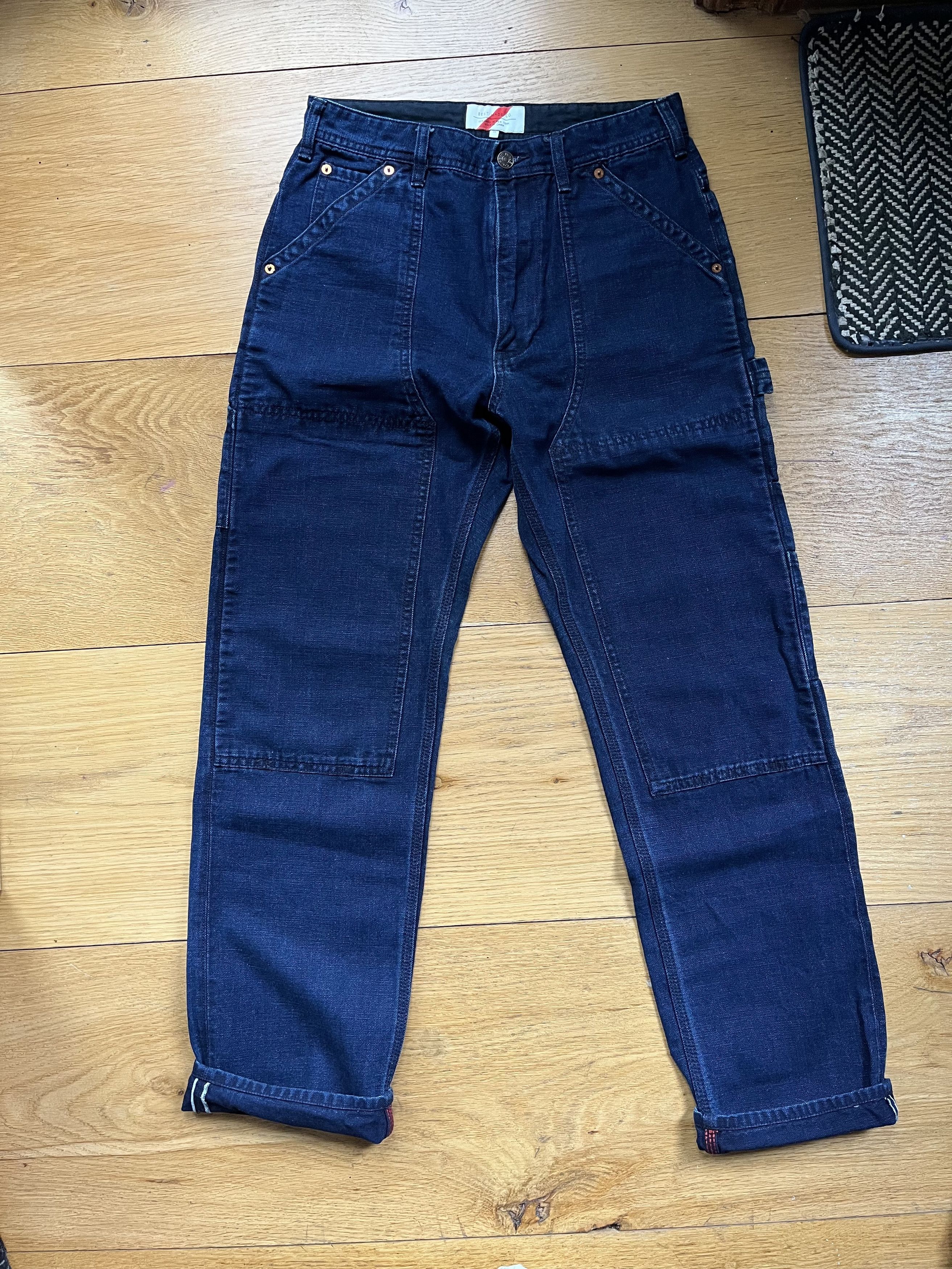 Indigo Dyed Selvedge Canvas Carpenter Pants