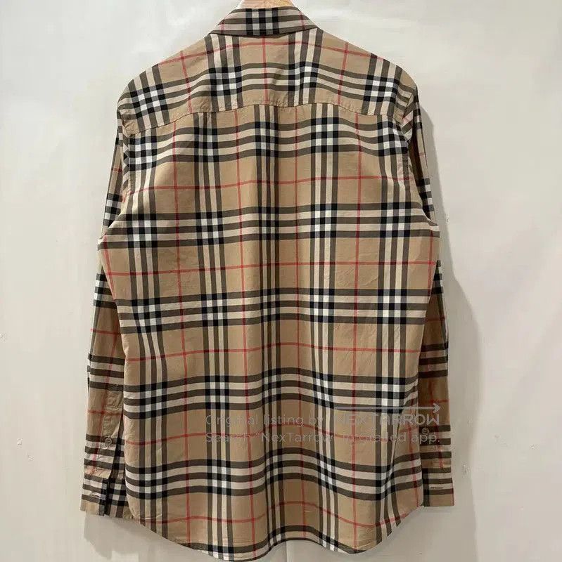 Burberry Burberry Long Sleeve Khaki Cotton Embroidered Shirt. Size US M / EU 48-50 / 2 - 2 Thumbnail