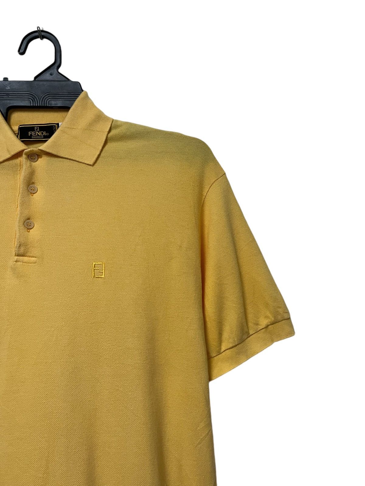 Fendi × Vintage 🔥 Vtg Fendi Small Logo Polo Shirt Size US M / EU 48-50 / 2 - 2 Thumbnail