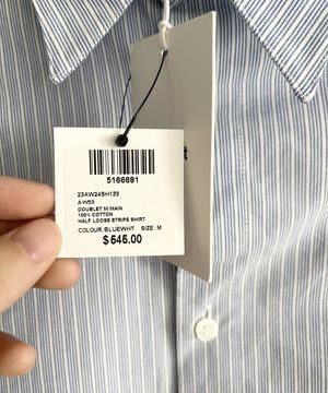 Doublet ACHIVAL! FW23 Doublet Runway Half Loose Stripe Shirt Size US XL / EU 56 / 4 - 7 Thumbnail