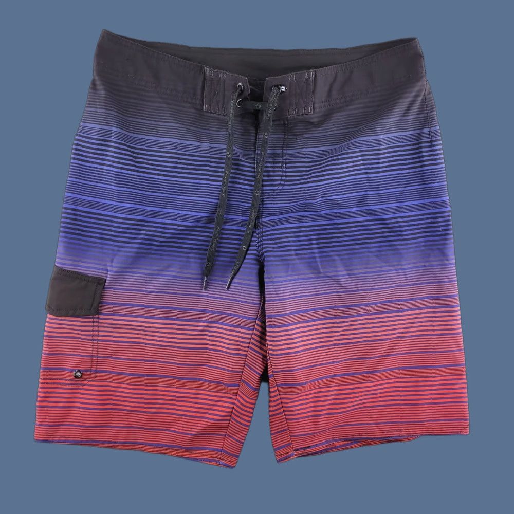 Hang Ten Hang Ten Boardshorts Mens 32 Striped Blue Red Trunks Bathing Suit Bottoms Swim Bottom Style: Trunks Size US 32 / EU 48 - 1 Thumbnail