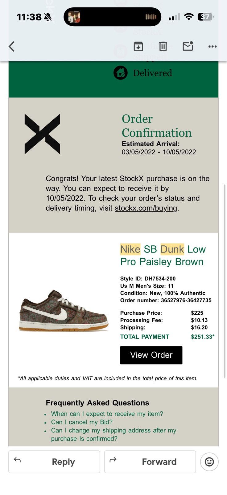 Nike Nike Dunk SB Paisley Brown Size US 10 / EU 43 - 10 Thumbnail