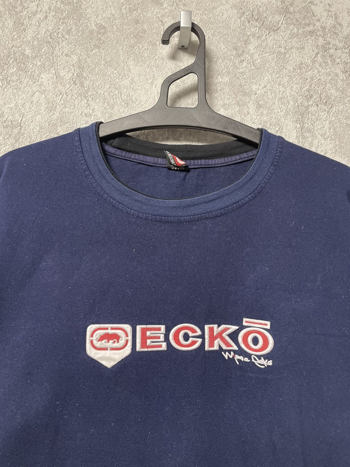 Ecko Unltd. Vintage Ecko Unltd Navy Blue Oversized Fit T-Shirt 90s Size US L / EU 52-54 / 3 - 6 Thumbnail