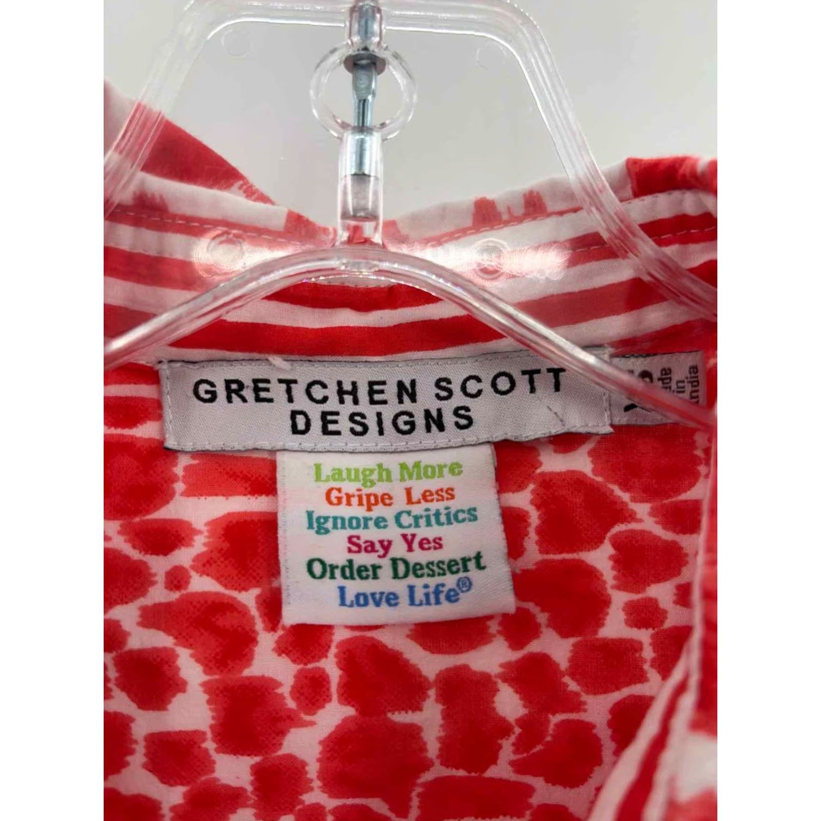 Vintage VINTAGE Gretchen Scott Red Size XS Button Down Size XS / US 0-2 / IT 36-38 - 2 Thumbnail