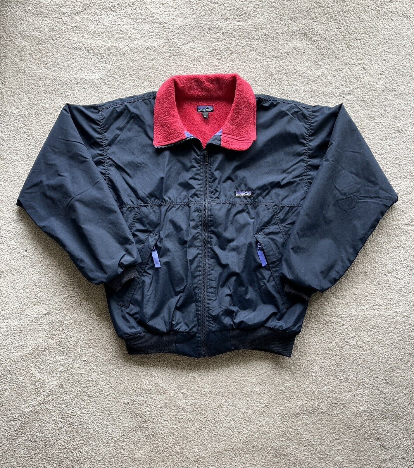 image of Patagonia Shelled Synchilla Bomber Jacket (Navy, M), Men's (Size Medium)