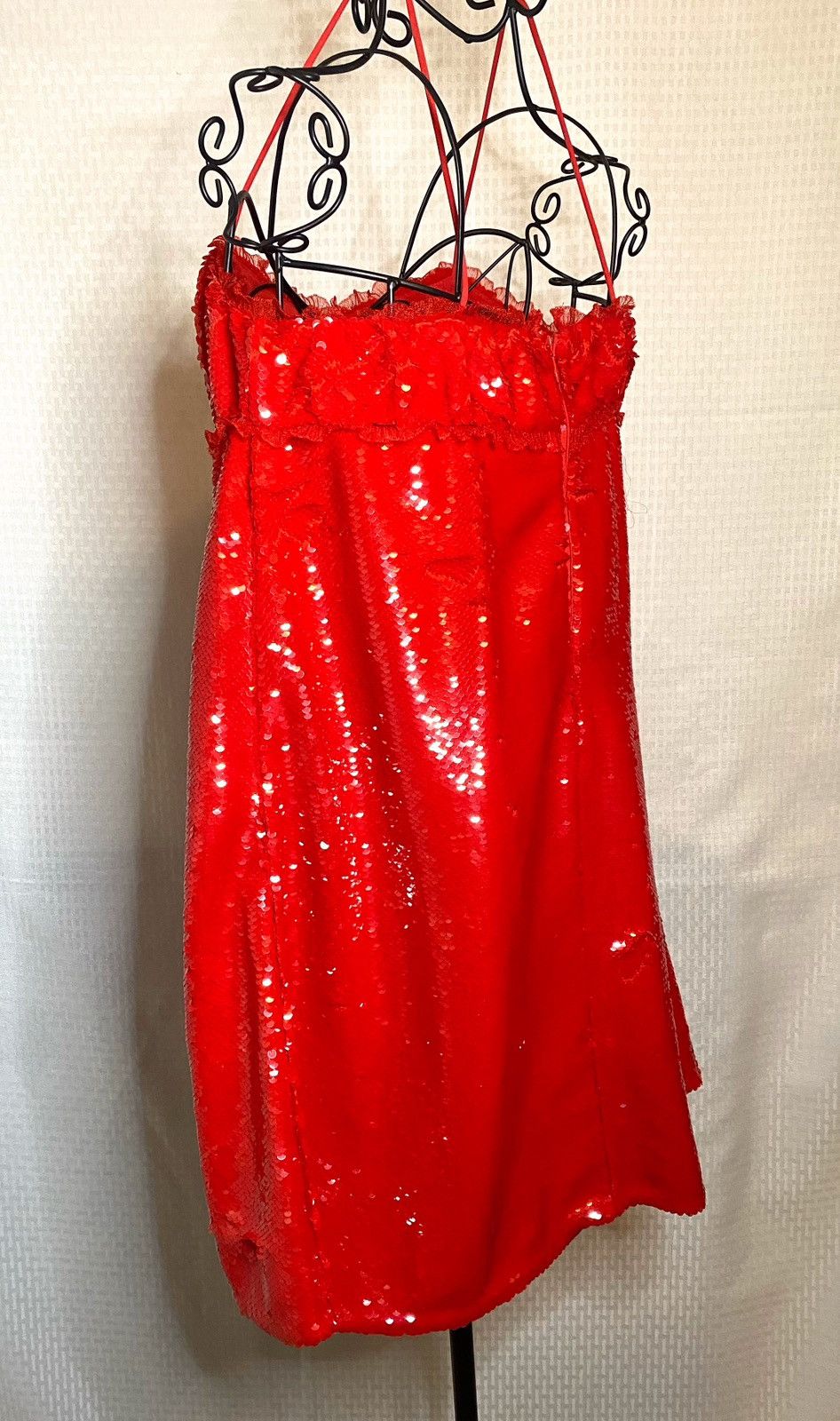 Ganni GANNI Sequined Sleeveless Minidress in Red Size XS / US 0-2 / IT 36-38 - 11 Thumbnail