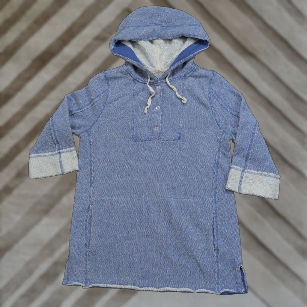 Soft Surroundings Soft Surroundings Hoodie Womens Small Blue Logo Pullover Casual Long Sleeve Hooded Small Blue Size S / US 4 / IT 40 - 1 Thumbnail