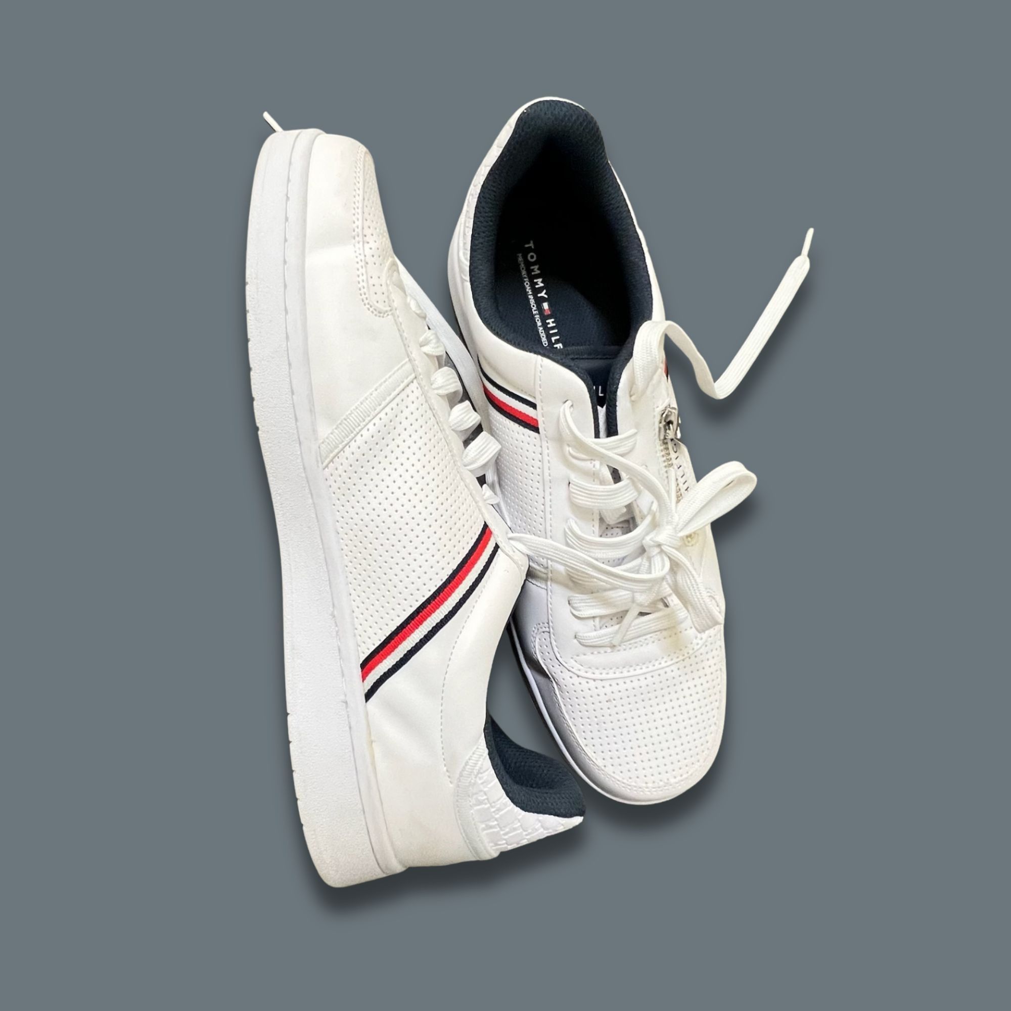 Tommy Hilfiger Tommy Hilfiger Lestyn White Perforated Sneakers Size 12 With Size US 12 / EU 45 - 5 Thumbnail