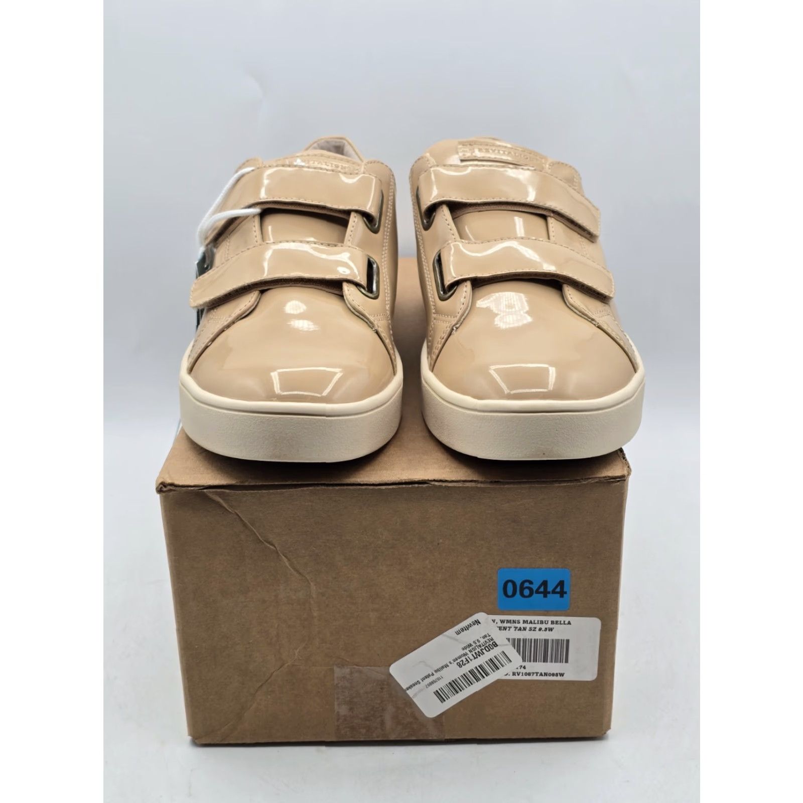 Vintage Revitalign Malibu Bella Patent Sneakers Tan Solid Sz 9.5 W Wide Women's Athletic Shoes Size US 10 / IT 40 - 2 Thumbnail