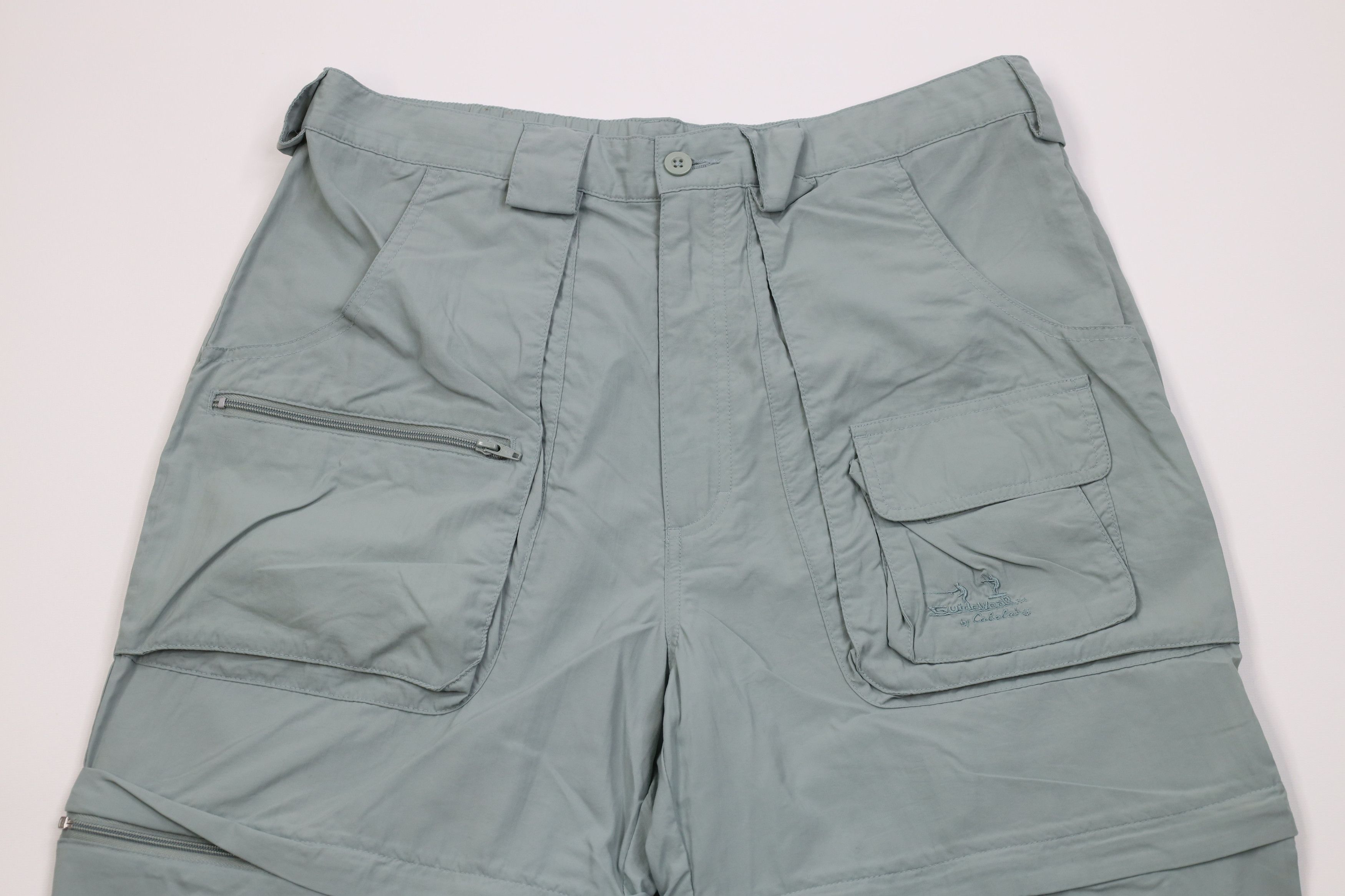 Cabelas Vintage 90s Y2K Cabelas Guidewear Cargo Pants Shorts Teal Size US 34 / EU 50 - 2 Thumbnail