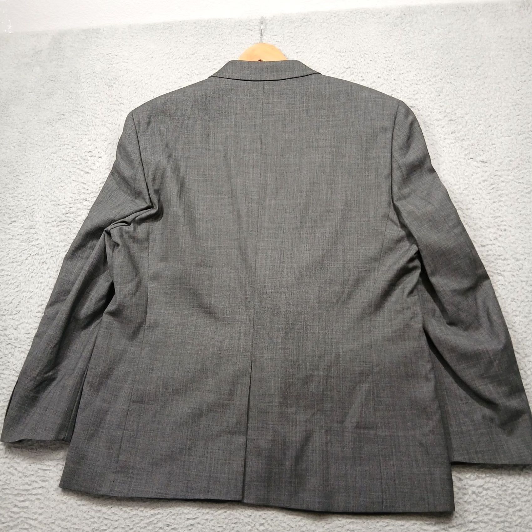 Ralph Lauren Lauren Ralph Lauren Blazer Men Gray 46R Wool Two-Button Herringbone Notch Lapel Regular Fit Chest Pocket Classic Business Dress Wool Blazer Mens Size 46R - 3 Thumbnail