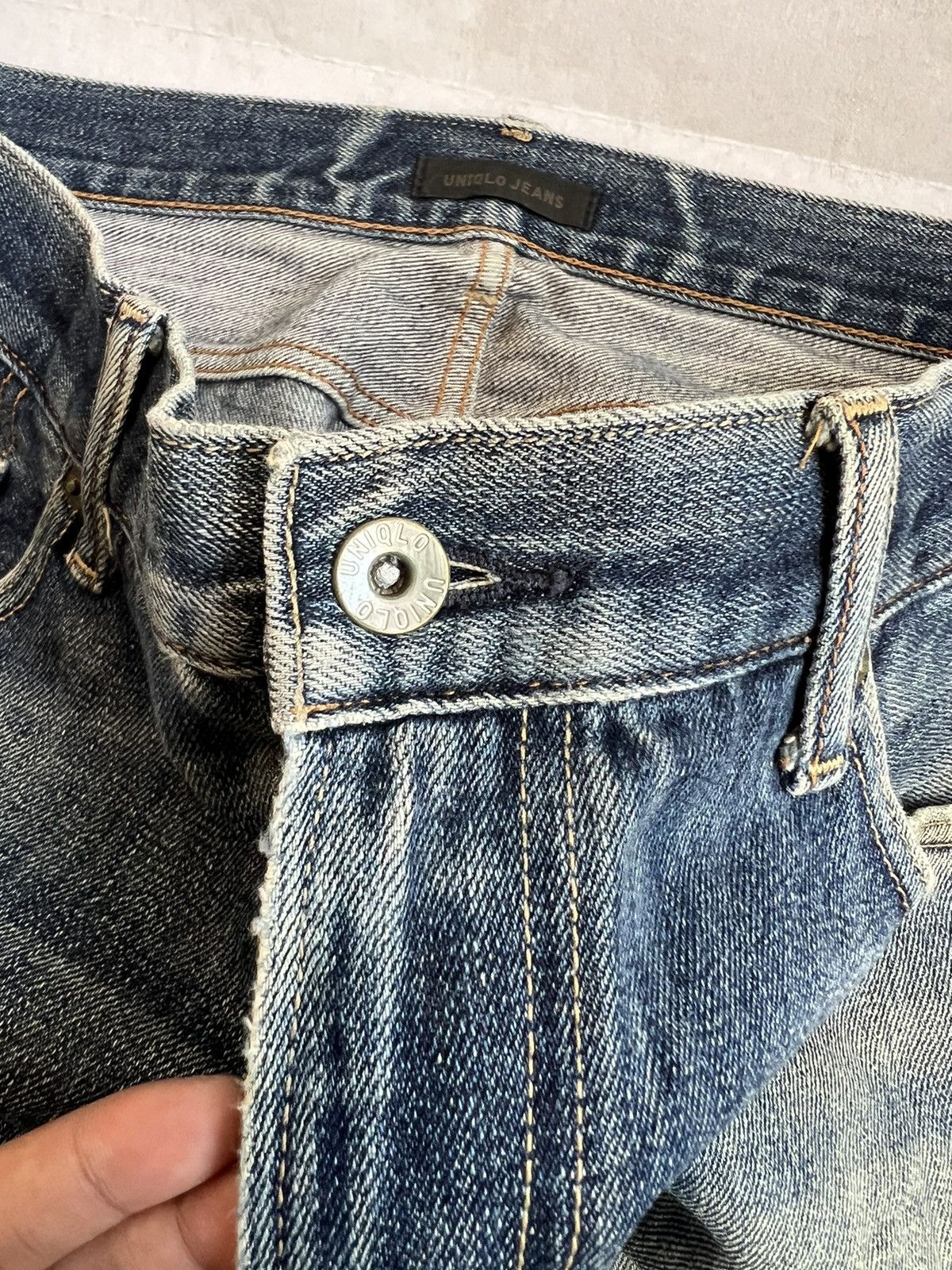Uniqlo Uniqlo Regular Straight distressed and aging denim Size US 38 / EU 54 - 6 Thumbnail