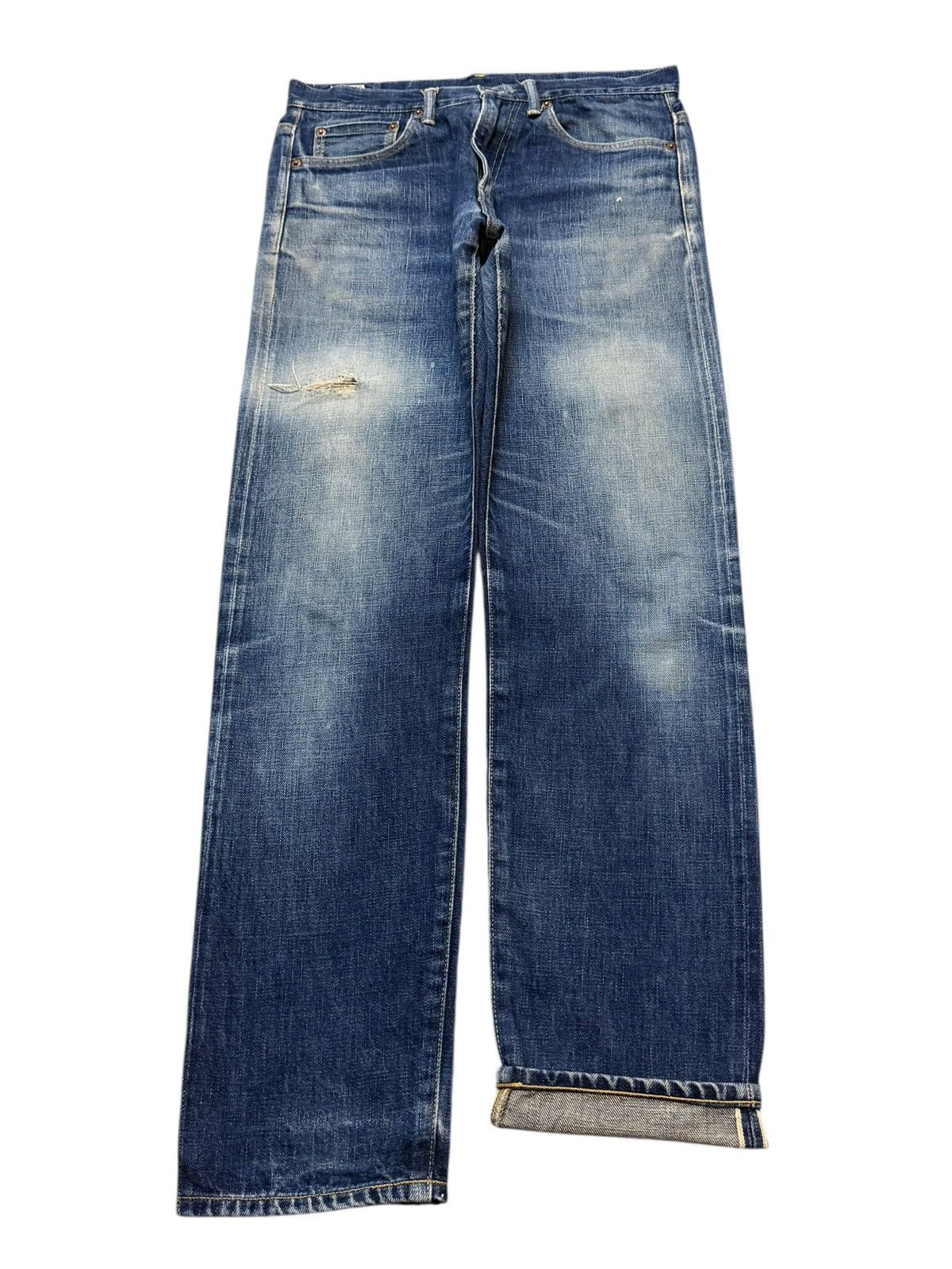*A VONTADE Vintage 90s A Vontade Sanforized Selvedge Blue Faded Wash Size US 30 / EU 46 - 1 Thumbnail