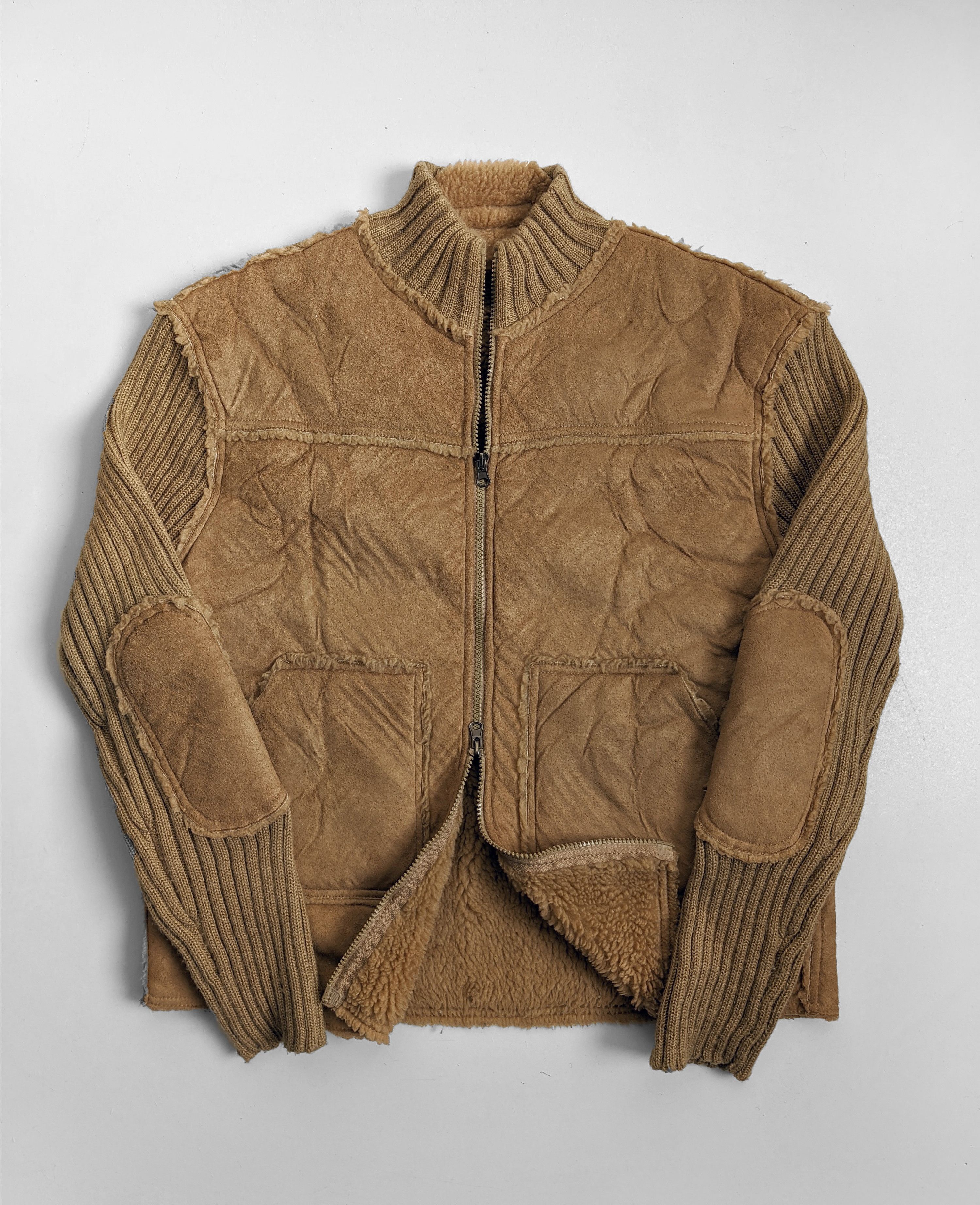 Vintage Vintage avant garde knitted jacket y2k brown Size US M / EU 48-50 / 2 - 1 Thumbnail