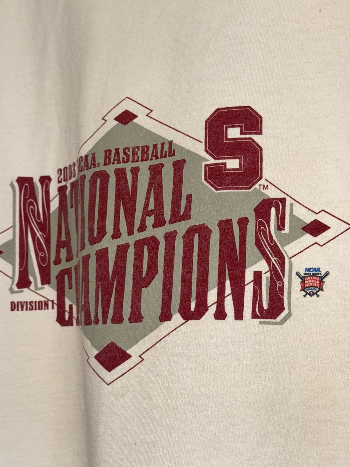 NCAA × Nike × Vintage Vintage 2003 NIKE NCAA Division 1 Baseball Championship TEE Size US XL / EU 56 / 4 - 4 Thumbnail