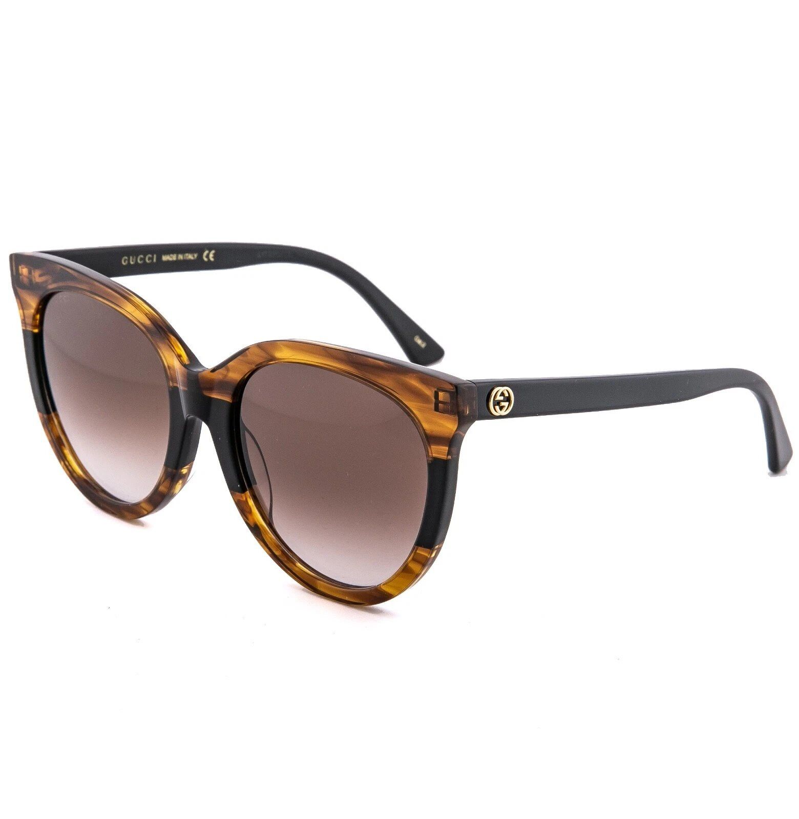 Gucci GUCCI GG0179 Black Brown Logo Fashion Sunglasses 0179 Size ONE SIZE - 7 Thumbnail