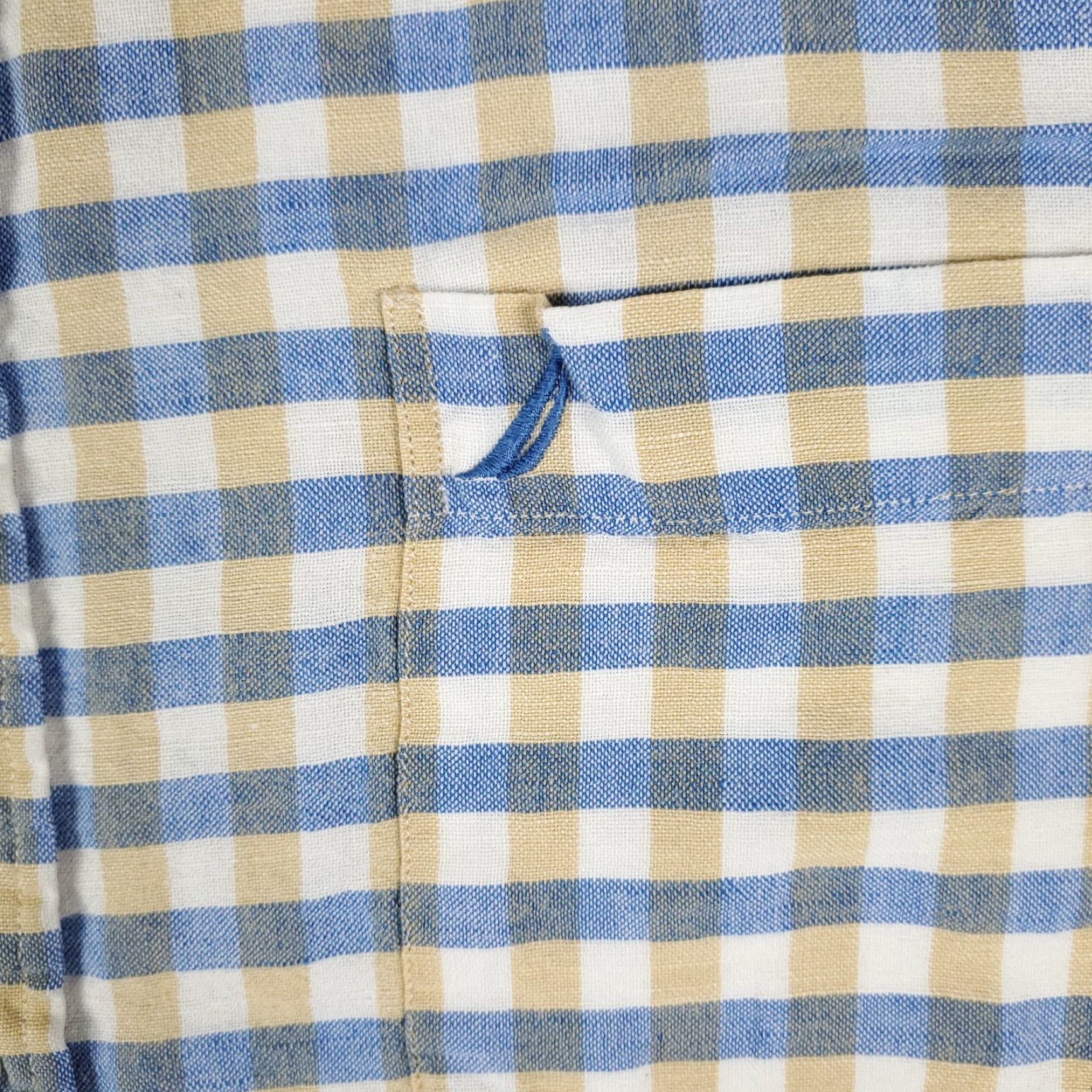 Nautica Nautica Shirt Mens XL Blue Beige Plaid Button-Up Short Sleeve Classic Casual Shirt Mens XL Blue Beige Plaid Size US XL / EU 56 / 4 - 2 Thumbnail