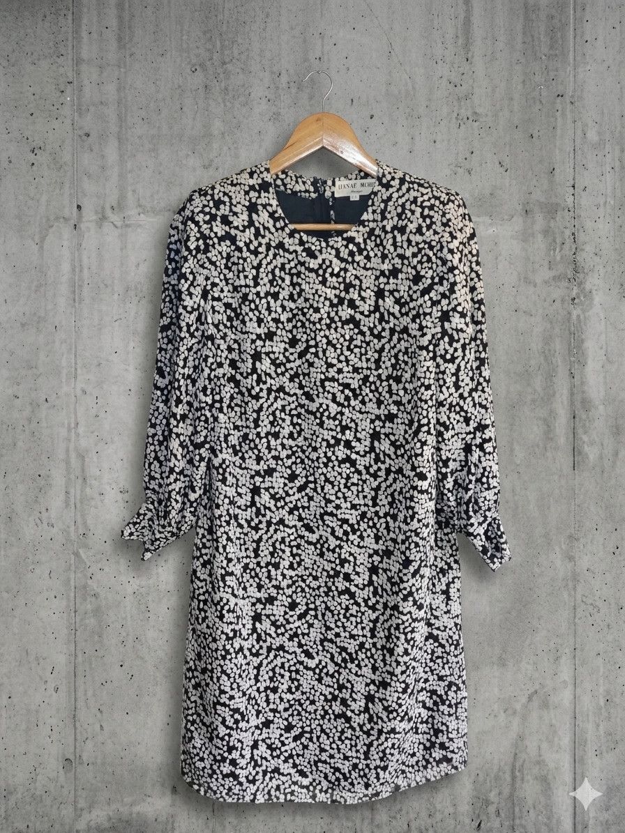 Hanae Mori Vintage Hanae Mori Boutique 1980s Abstract Print Dress Size M / US 6-8 / IT 42-44 - 1 Thumbnail