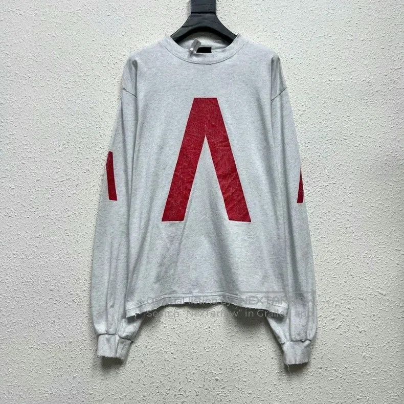 Balenciaga x Apple Music Distressed Gray Top.