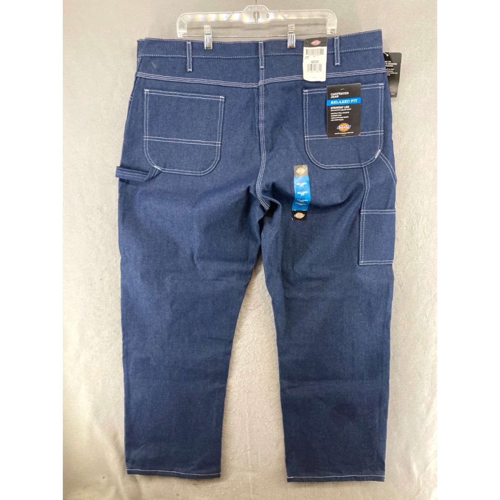 Dickies Dickies Relaxed Fit Straight Leg Jeans 42x30 Blue Denim Work Pants NWT Mens Size US 42 / EU 58 - 7 Thumbnail
