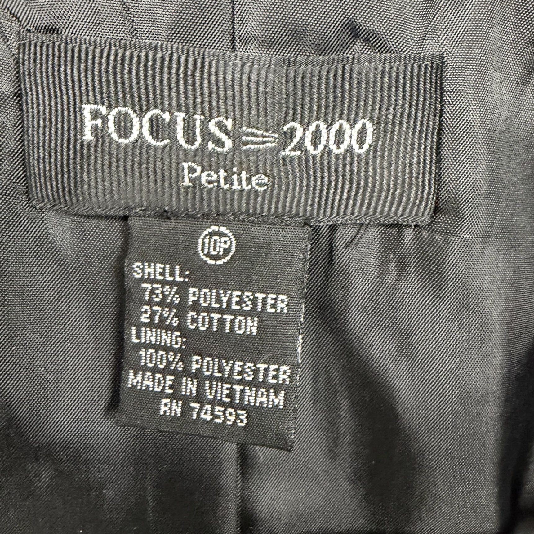 Vintage VINTAGE Focus 2000 Womens Bomber Jacket 10P Quilted Full Zip Lined Pockets Black Womens Petite 10P Bomber Jacket Girls/Mens? Size L / US 10 / IT 46 - 7 Thumbnail