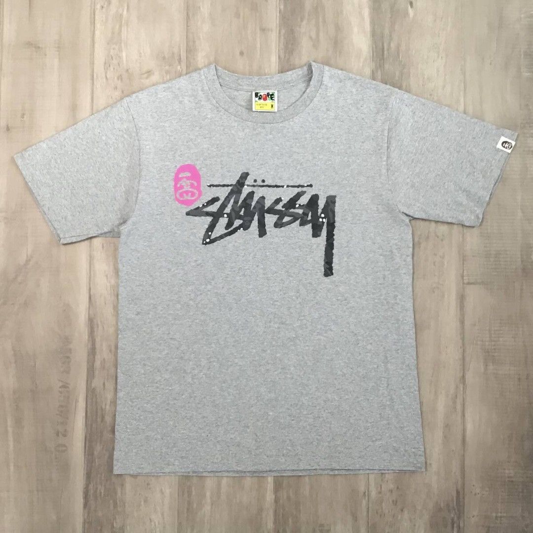 Bape × Stussy BAPE × stussy ILL COLLABORATION Shark T-shirt a bathing ape Size US M / EU 48-50 / 2 - 2 Thumbnail