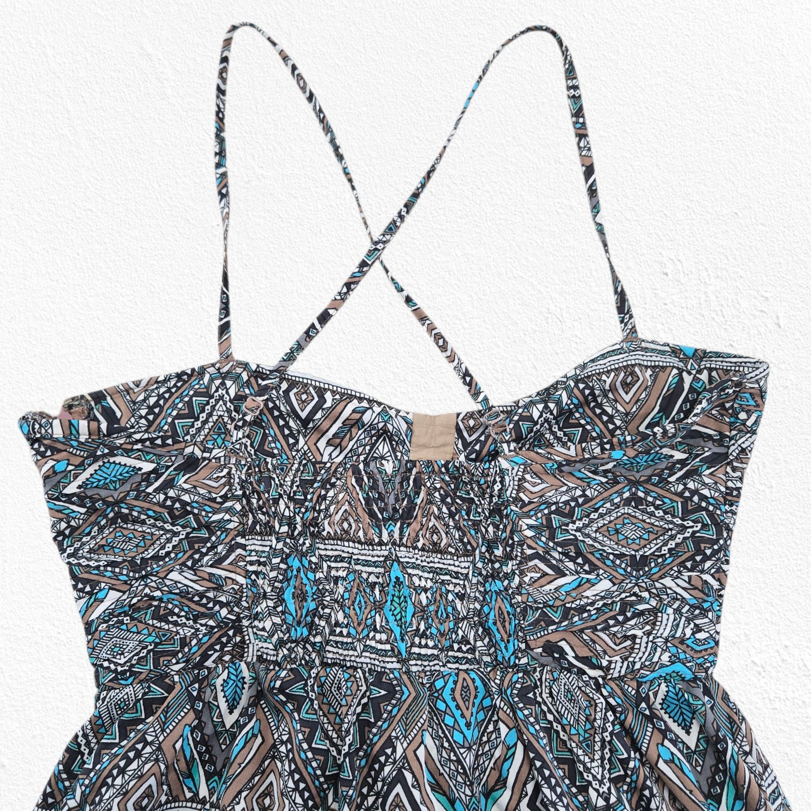 Billabong Billabong Aztec Mini Dress L Boho Size L / US 10 / IT 46 - 9 Thumbnail