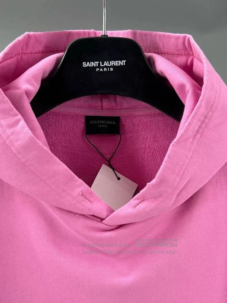 Balenciaga Balenciaga Pink Logo Hooded Sweatshirt. Size US M / EU 48-50 / 2 - 2 Thumbnail
