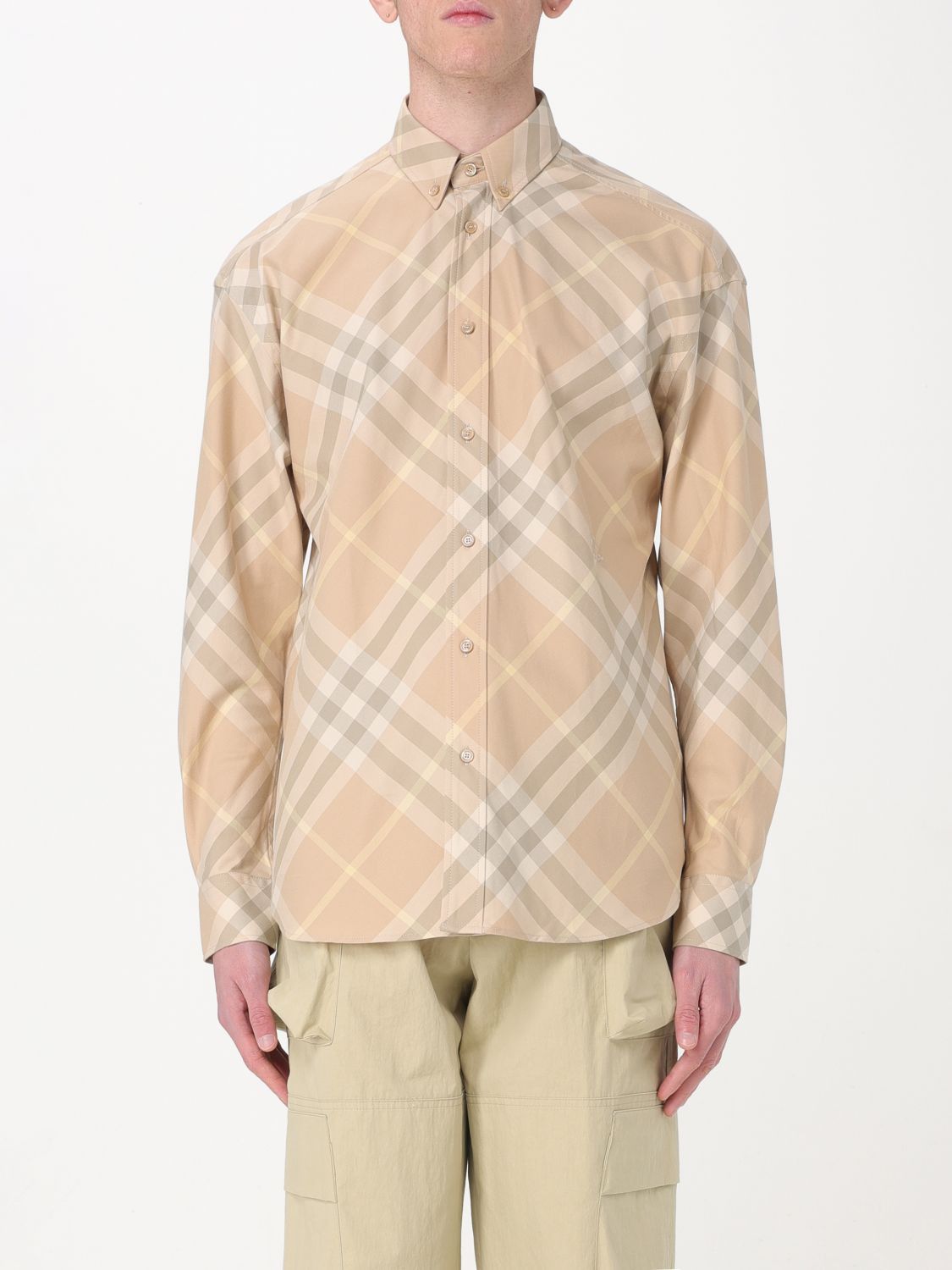 image of Burberry Shirt Men Beige (Size 2XL)