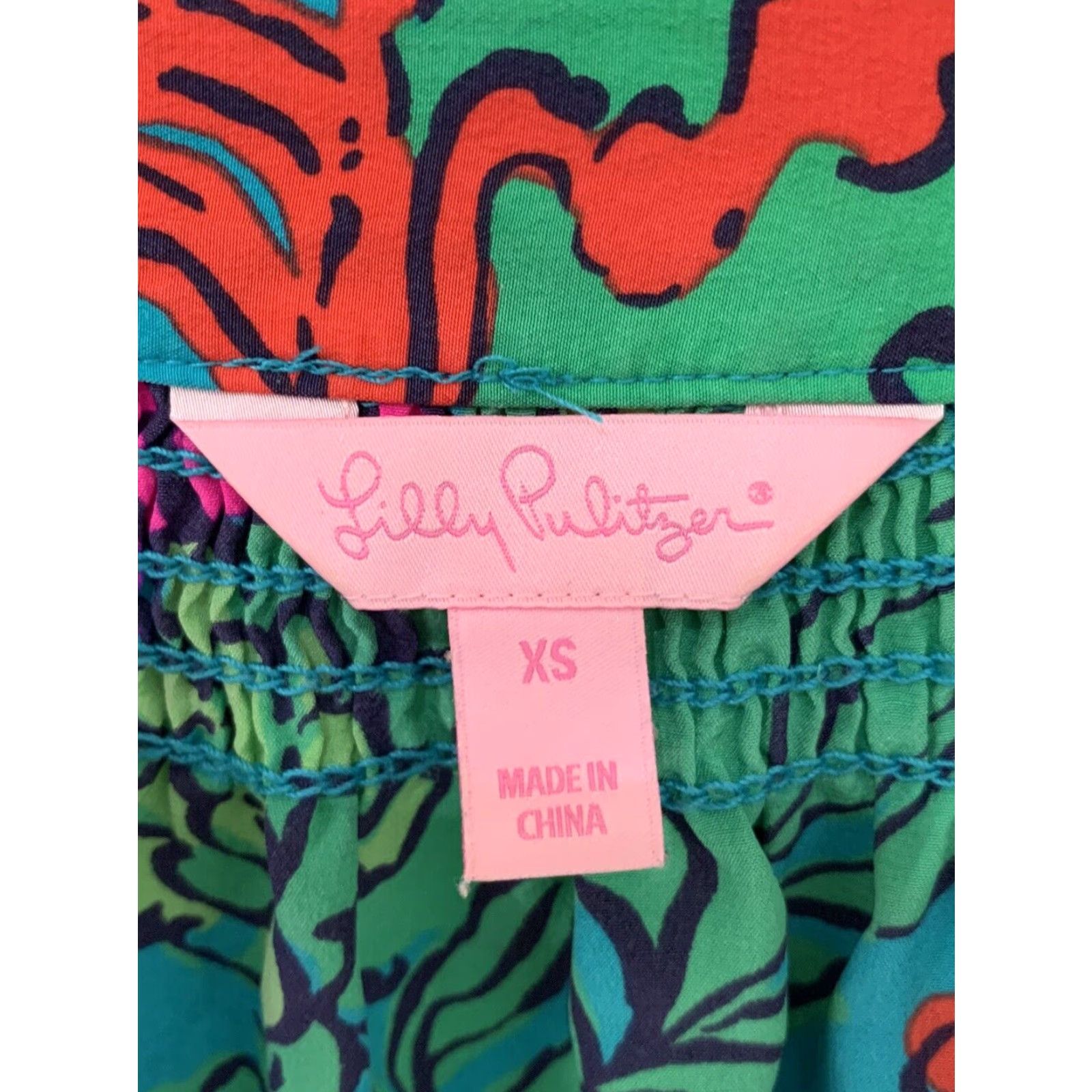 Lilly Pulitzer Lilly Pulitzer Women's XS Silk Blouse Multicolor Parrots Size XS / US 0-2 / IT 36-38 - 5 Thumbnail