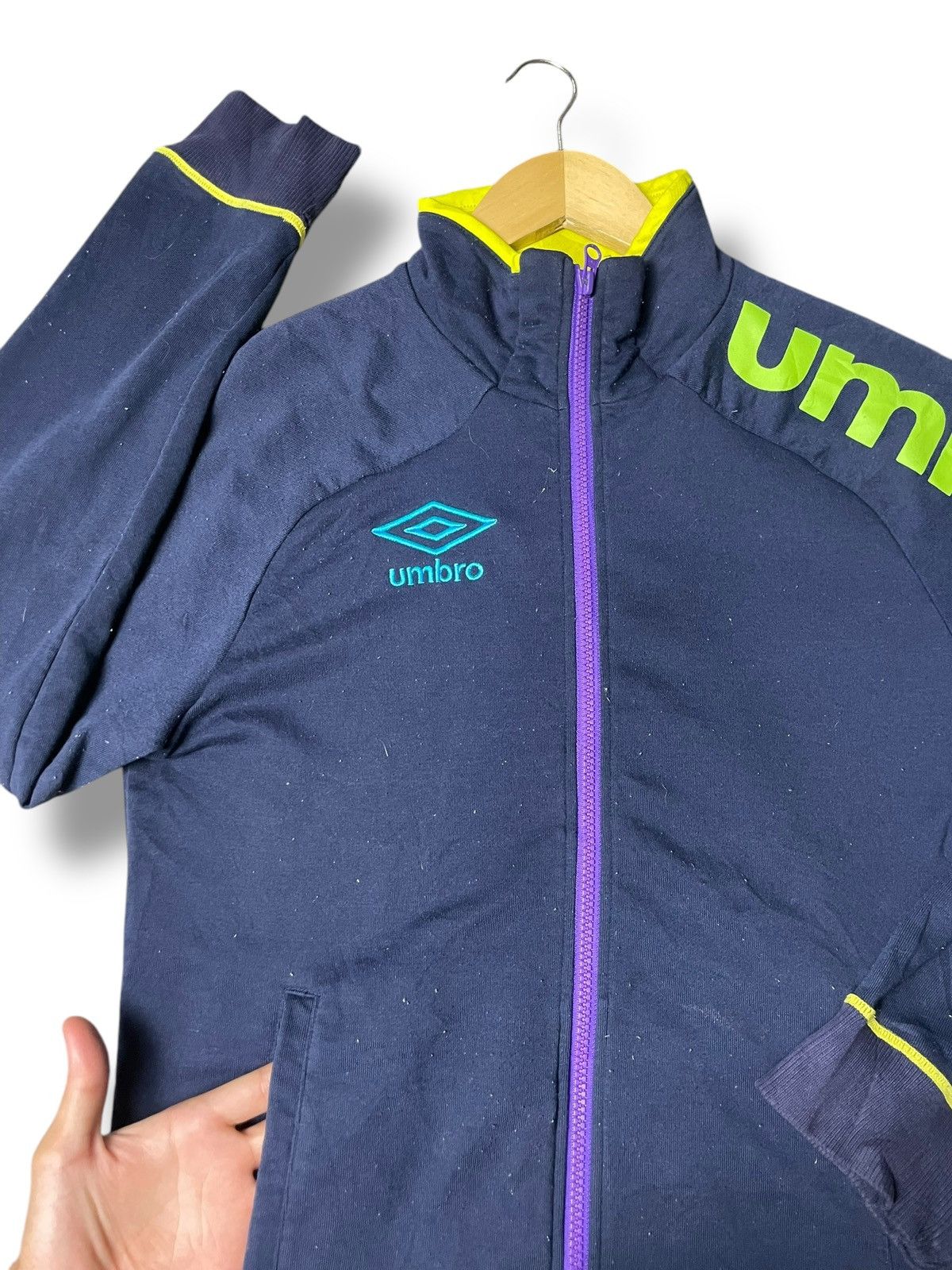 Designer × Umbro × Vintage Umbro x Vintage Big Logo Full-Zipp Sweater (40) Size US L / EU 52-54 / 3 - 3 Thumbnail
