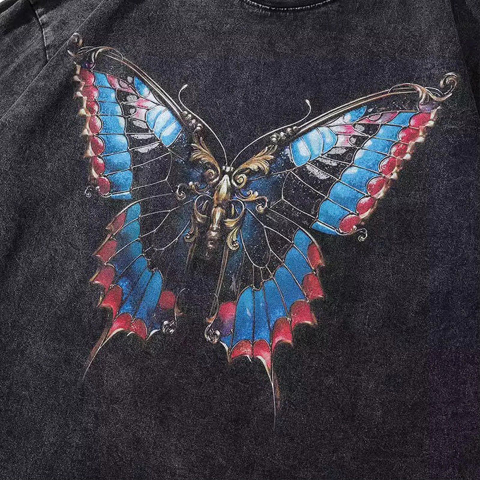 Other Butterfly Print Bleached Tee Size US M / EU 48-50 / 2 - 4 Thumbnail