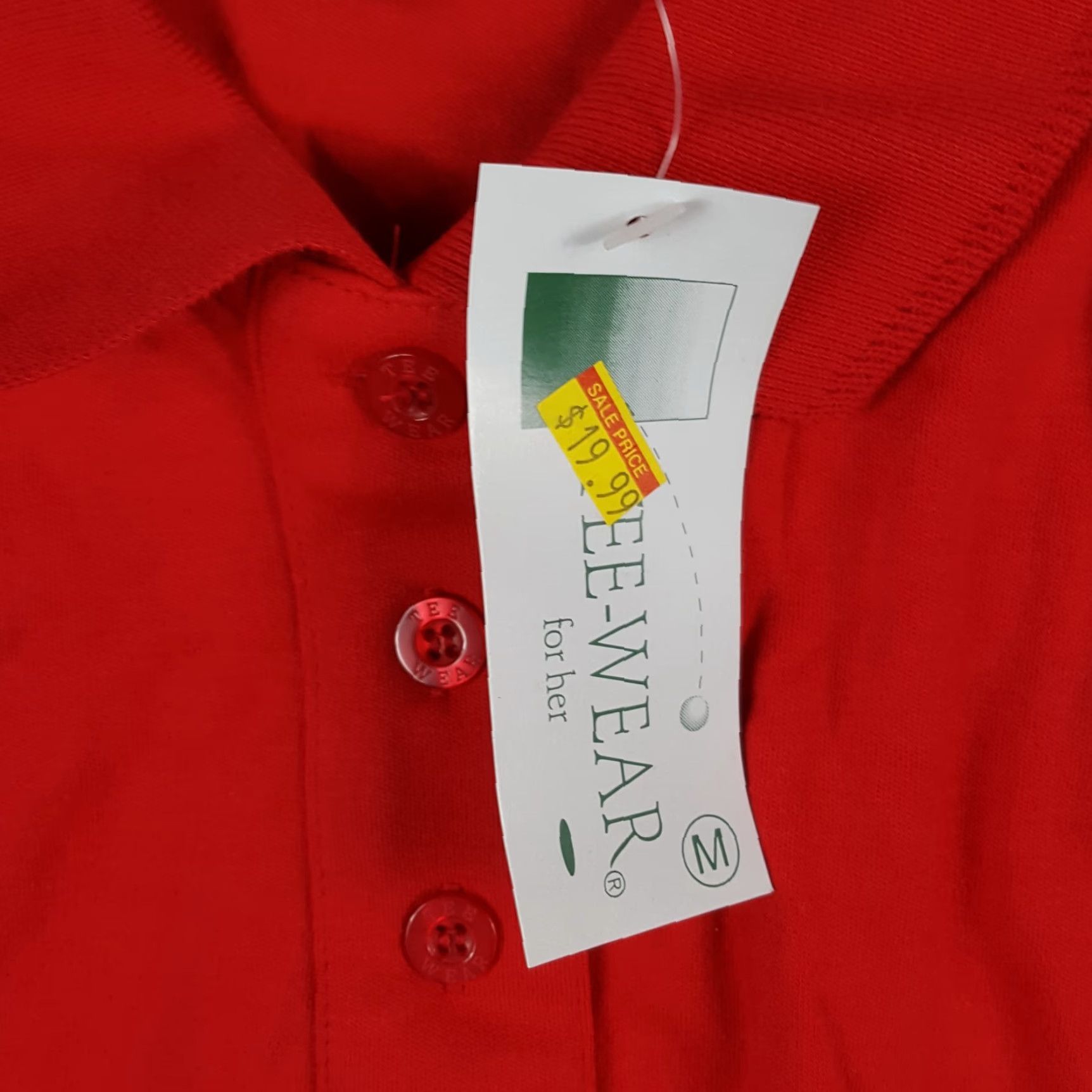 Vintage VINTAGE Tee Wear Womens Polo Shirt 90s Relaxed Fit Short Sleeve Collared Casual Sports Tennis Golf Red Medium Size M / US 6-8 / IT 42-44 - 7 Thumbnail