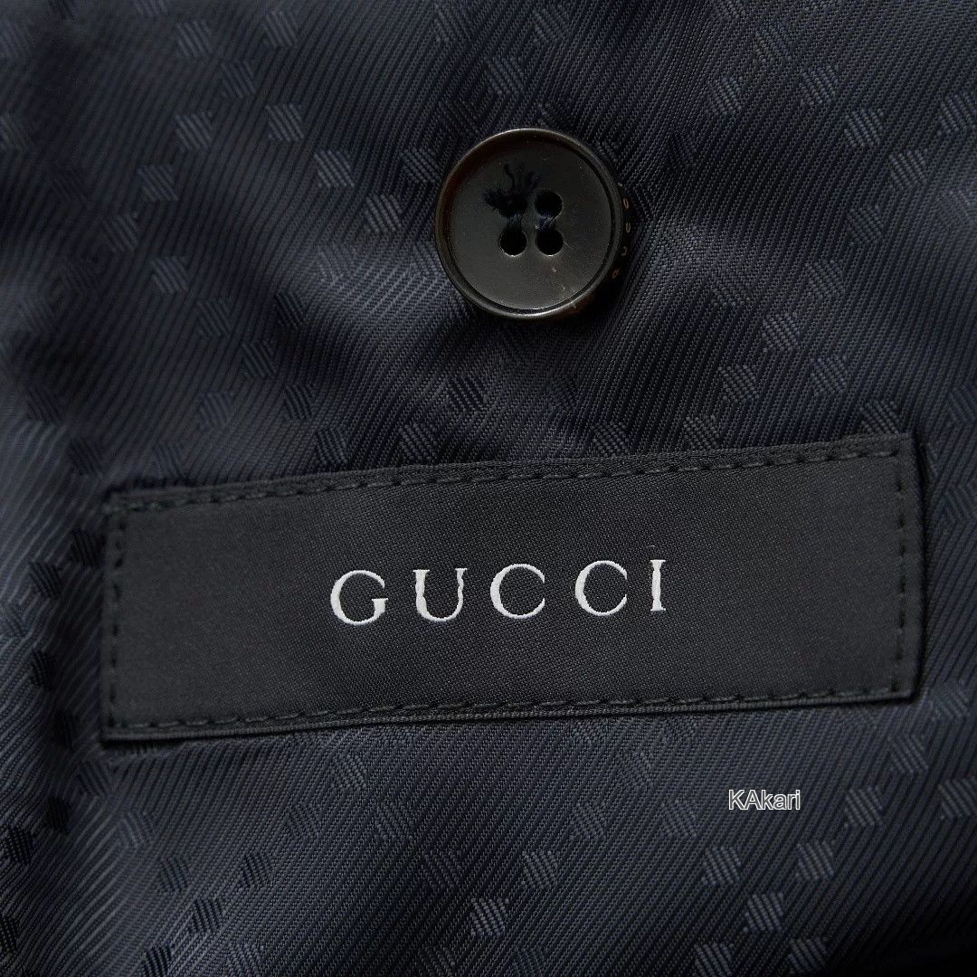 Gucci Gucci Men's Navy Stripe Suit Size US M / EU 48-50 / 2 - 9 Thumbnail