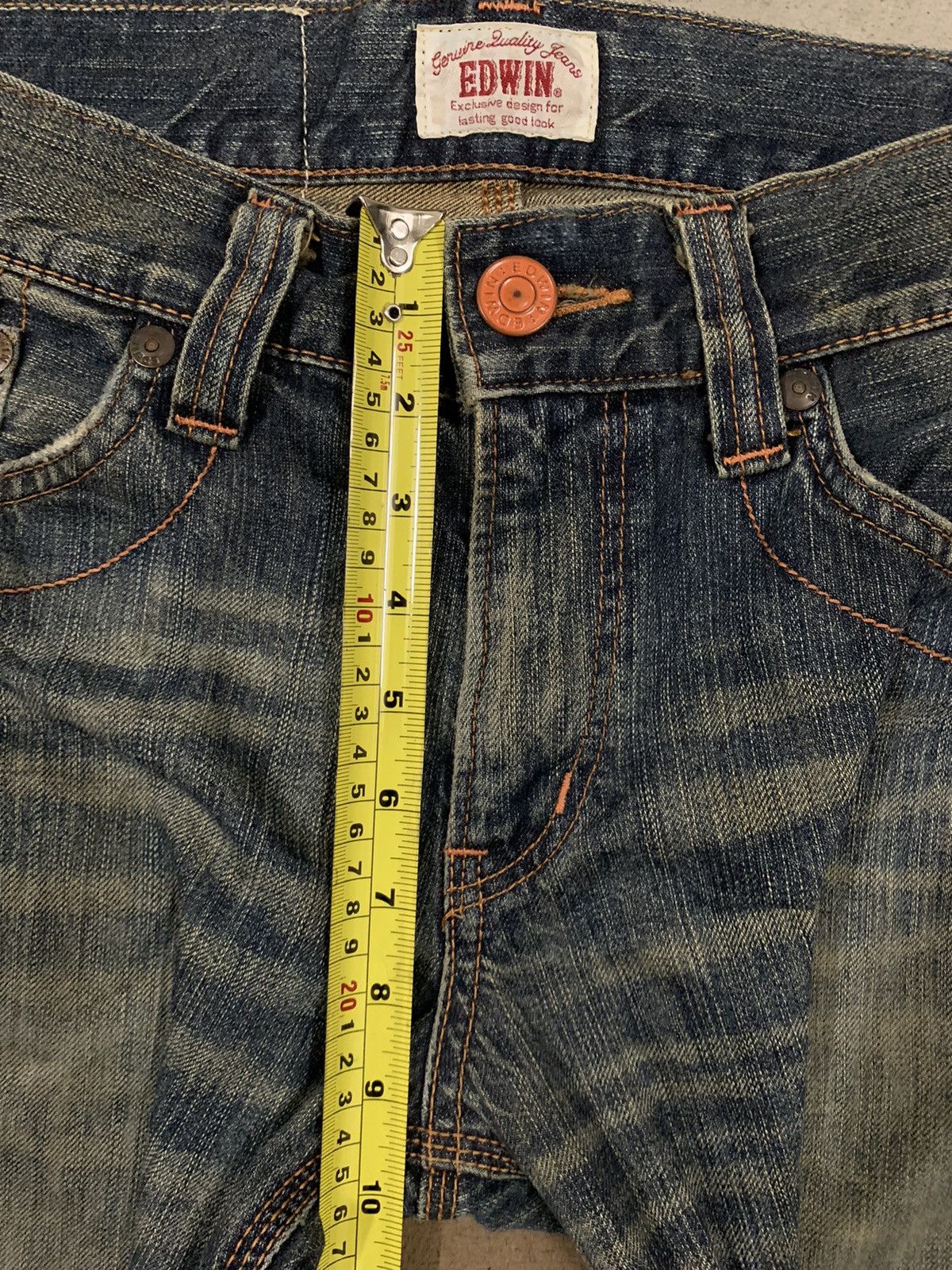 Edwin Vintage Edwin XV Mud Wash Distressed Grunge Jeans Size US 31 - 18 Thumbnail
